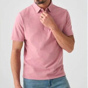 Faherty Sunwashed Organic Cotton Polo Shirt Size L